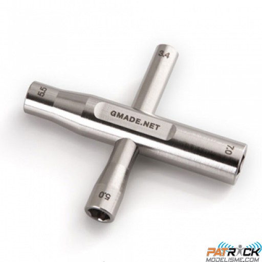 Mini clé à écrou hexagonal 3.4/5/5.5/7 mm