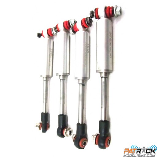 Amortisseur Alu silver Gmade TS01 Interne 90mm 4pcs - Scale 1/10