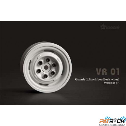 Jante GMADE 1.9 VR01 BEADLOCK (blanche) 2pcs - Scale 1/10