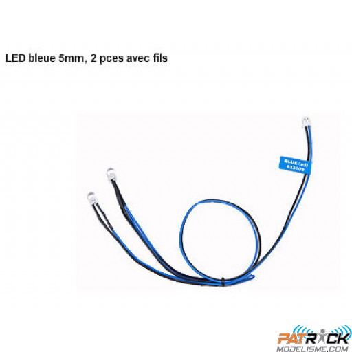LED bleue à connecter 5mm 2 pièces