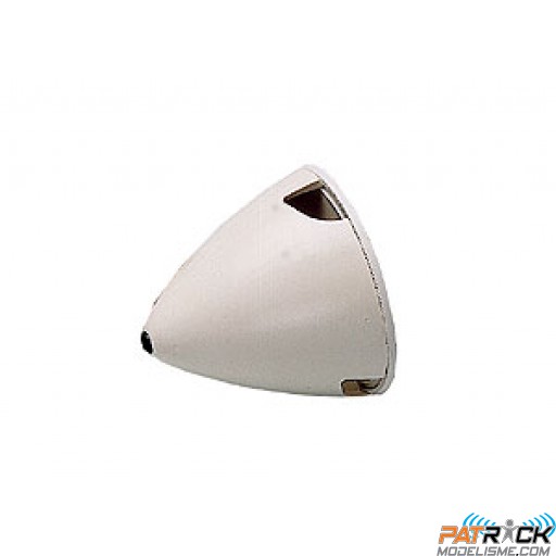 Cône plastique blanc diamètre 78mm bipales forme tronquée