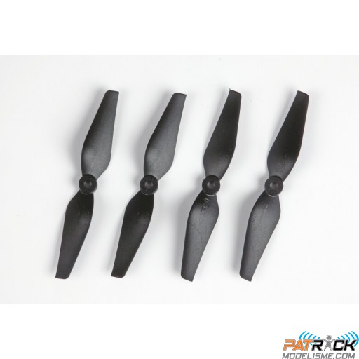 Hélices Graupner COPTER PROP 5x3" -NOIRES -  5/6/8 mm drone (les 4)