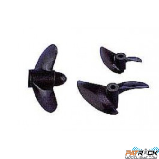 Hélice bateau de course bipale 32,5/28mm M4 droite