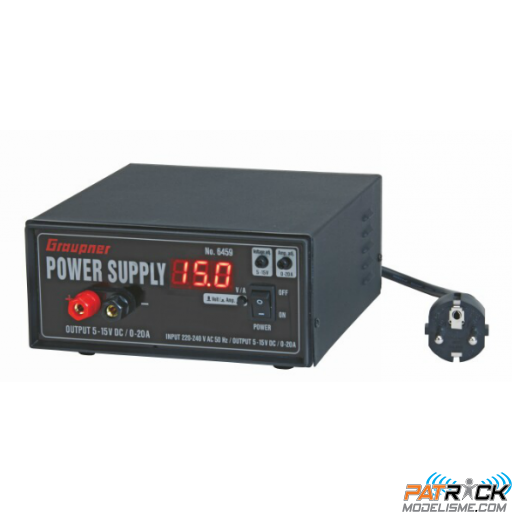 Alimentation réglable, 5-15V/0-20A