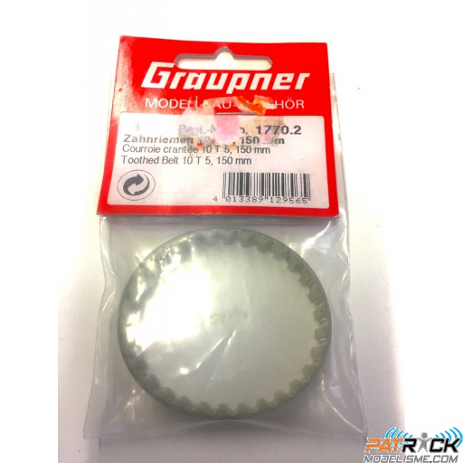 Courroie crantée 10 T 5 -150mm POWER GEAR 2:1 Graupner 1770.2