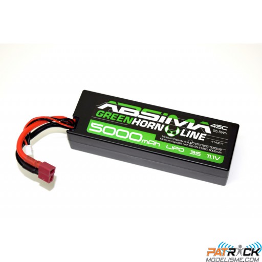 Accu LiPo Absima Greenhorn 5000mAh 3S 11.1V 45C Hardcase Dean