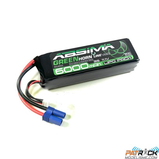 Accu LiPo Absima Greenhorn 6000mAh 3S 11.1V 50C EC5 SoftCase
