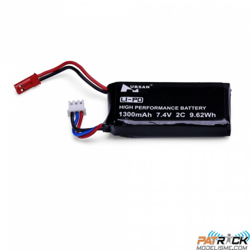 Batterie LiPo Hubsan 1300mah 7,4v 2C Bec pour émetteur H901A/H906A