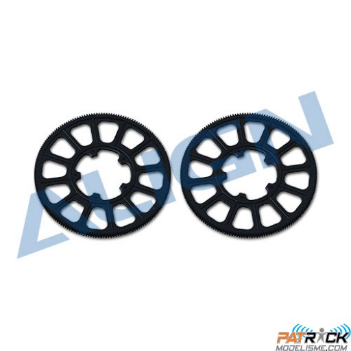 Couronne principale NOIR 170 dents 2pcs - T-REX 550E/600/600 NITRO
