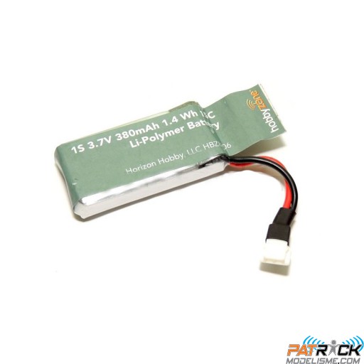 Batterie LiPo Hobbyzone 1S 3,7V 380mAh pour ZUGO