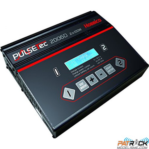 Chargeur Hobbico PulseTec 2006D Double 2x100W 12V/220V
