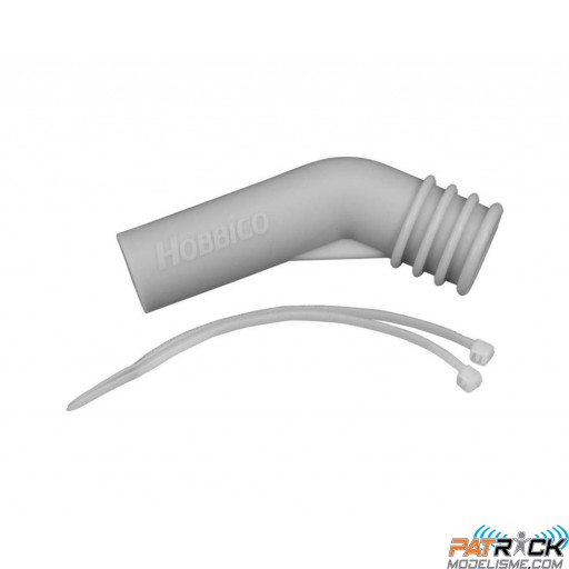 Tube coude pour échappement silicone 10/25cc