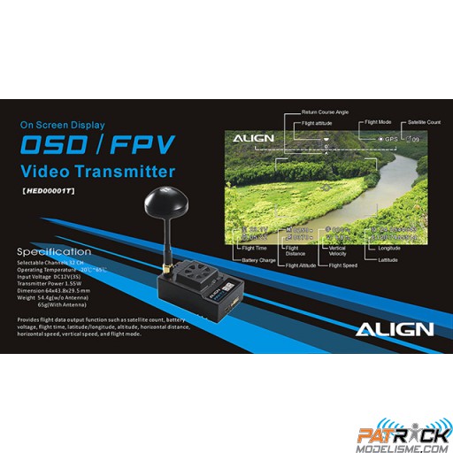 Emetteur vidéo + OSD numérique 5.8ghz - Align