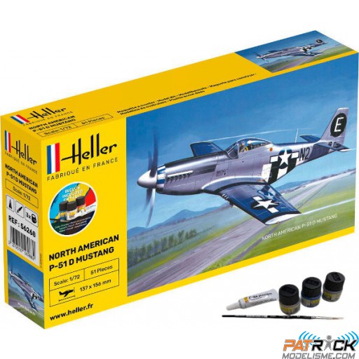 1/72e Heller STARTER KIT P-51D Mustang