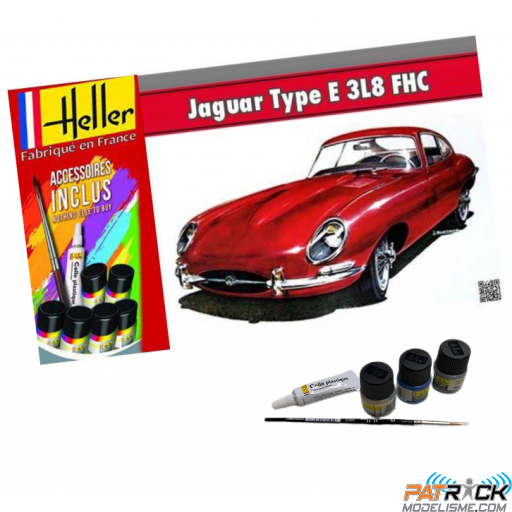 1/24e Heller STARTER KIT Jaguar Type E 3L8 FHC