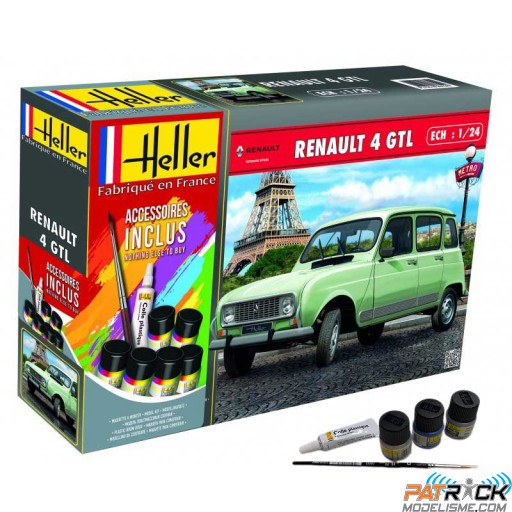 1/24e Heller STARTER KIT Renault 4L GTL