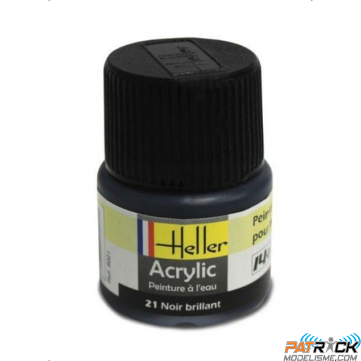 Peinture acrylique Heller Noir brillant 021