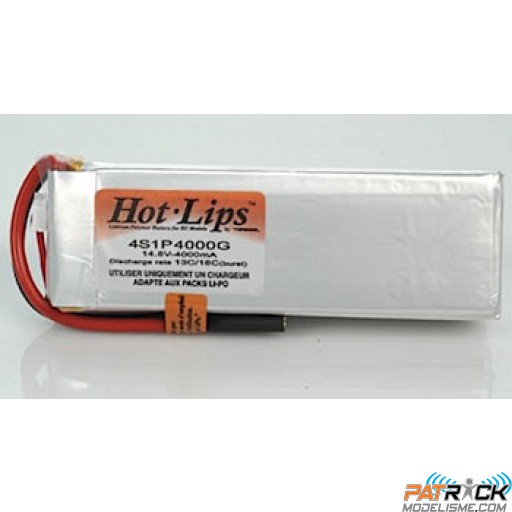 Accu LiPo Hot lips 14,8V 4000 mAh 4S1P PK 4mm