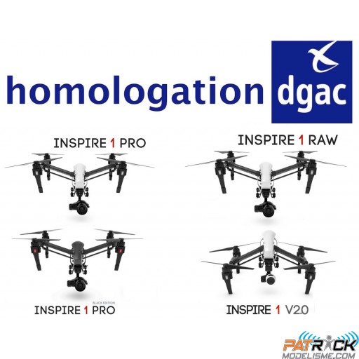 Homologation DGAC S1+S2+S3 DJI Inspire 1 V2 + SAFETECH combo