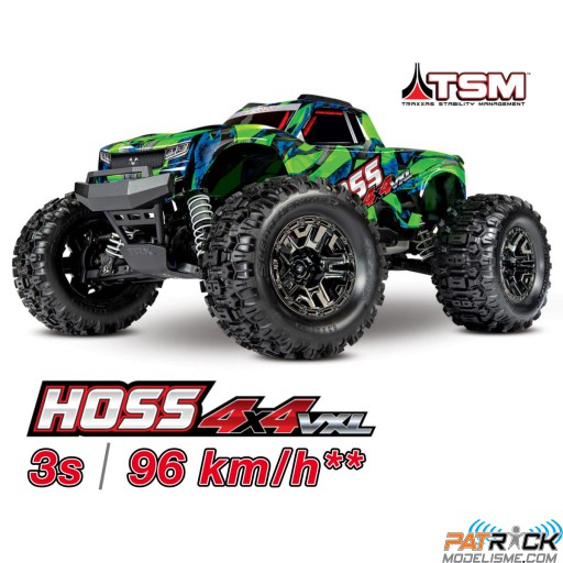 Traxxas HOSS 4X4 VXL Brushless TSM 1/10e Vert