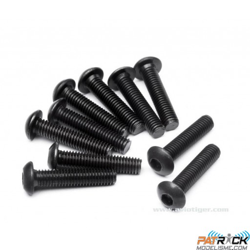 Vis btr tête bombée 3x14mm (10) SUR-COMMANDE