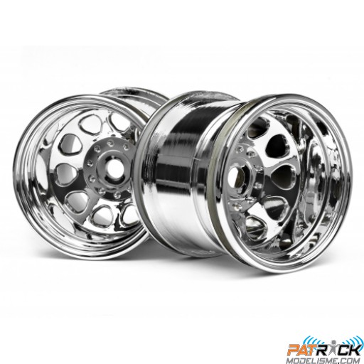Jantes HPI chromée Classic King – la paire – MT2/FIRESTORM/WHEELY KING