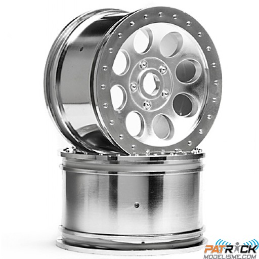 Jantes HPI CHROMEE MATE MAG-8 (83x56mm) (paire) , Savage , Hellfire