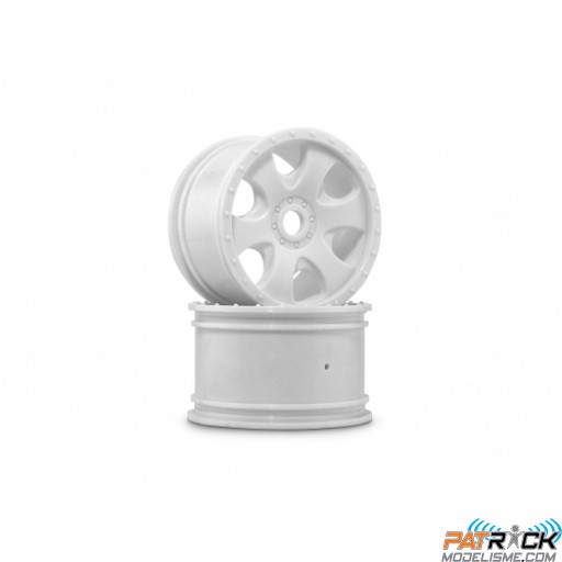 Jantes BLANCHES WARLOCK (83x56mm) (paire) , Savage , Hellfire, E-revo brushless