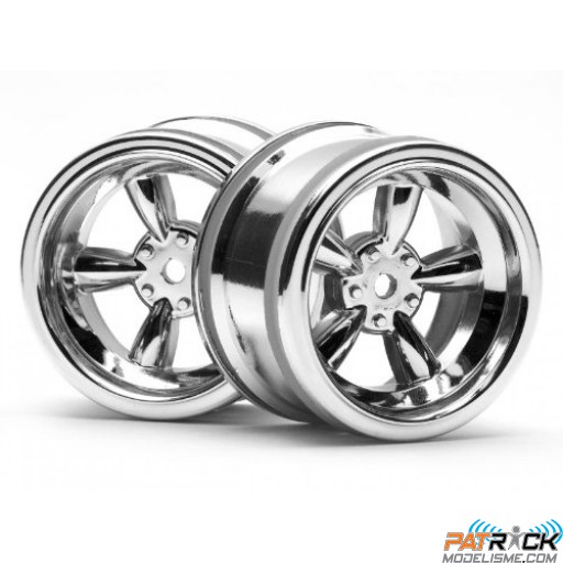 Jantes HPI 5 branches 31MM Chrome – la paire