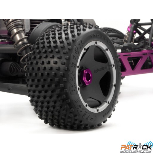 ROUES MONTÉES PNEU A PICOTS GOMME S DIRT BUSTER SUR JANTE NOIRE  M 2 pièces – BAJA 5B/SS
