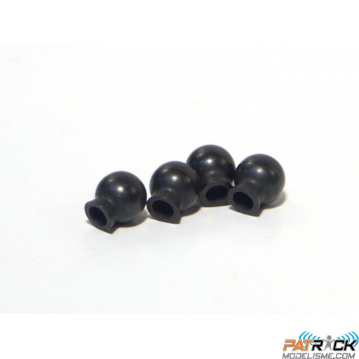 ROTULE 6.8x7.3x3mm (NOIR/4pcs) - SAVAGE