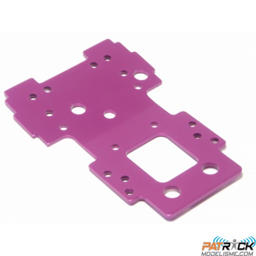PLATINE ALU INFERIEUR VIOLET 2,5MM - SAVAGE/X/E/QUAD/NITRO