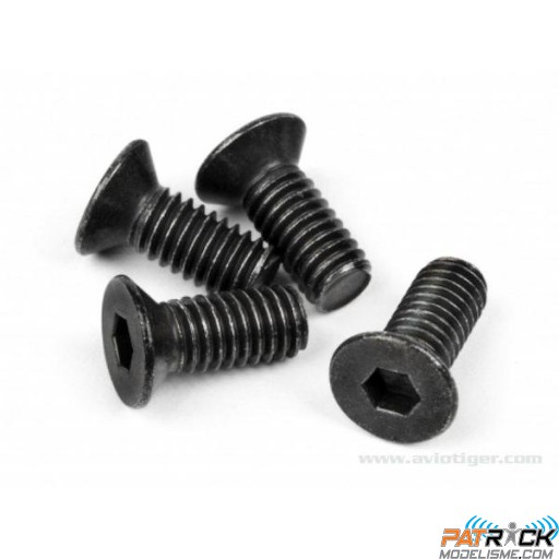 Vis BTR tête fraisée M4x10mm 4 pièces
