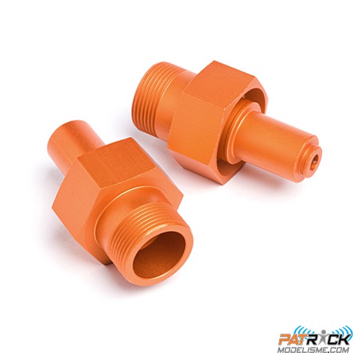 HEXAGONE ROUE AVANT 24MM ALU ORANGE (S2) - BAJA 5B 2.0/5T/SS