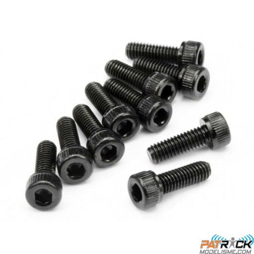 Vis tête cylindrique 6 PANS 4X12mm S10 10 pièces 