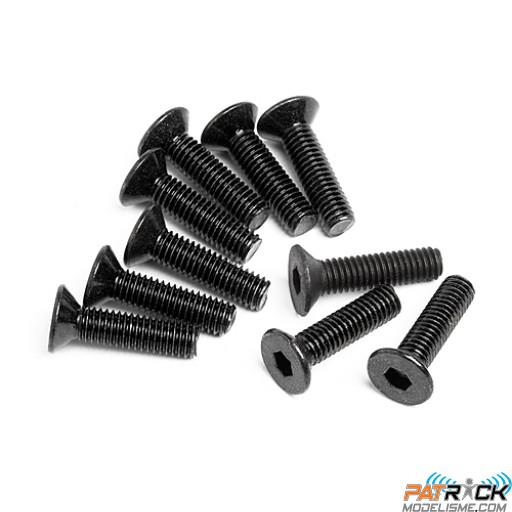 VIS TETE PLATE M3x12mm (SIX PANS CREUX/10p.)