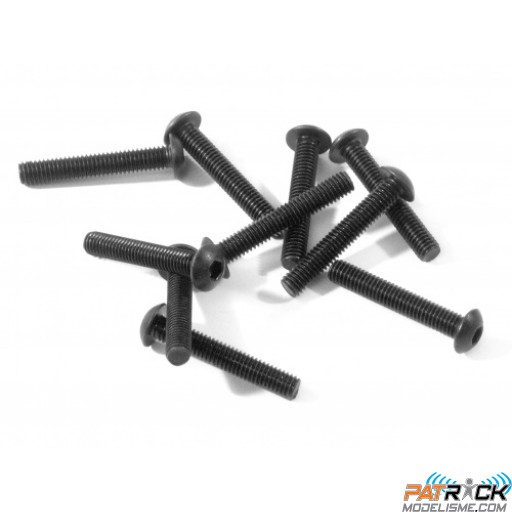 Vis tête ronde 3X10mm btr six pans creux (10 pièce(s))