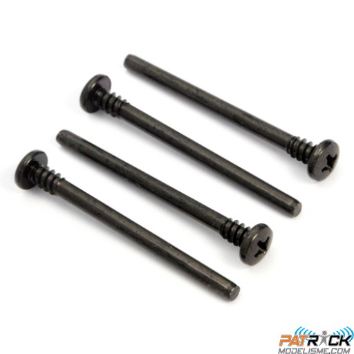 Vis d'axe tête ronde M3x40mm 4 pièces