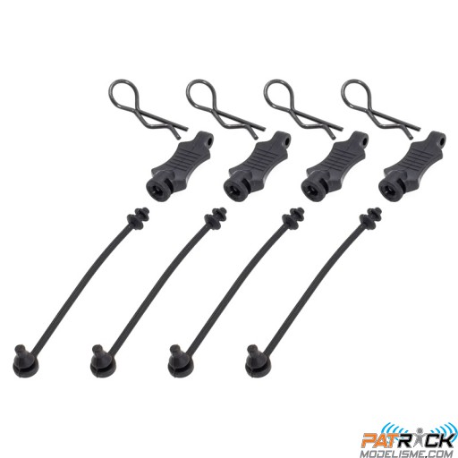 Maintiens de clips de carrosserie + clips (x4)