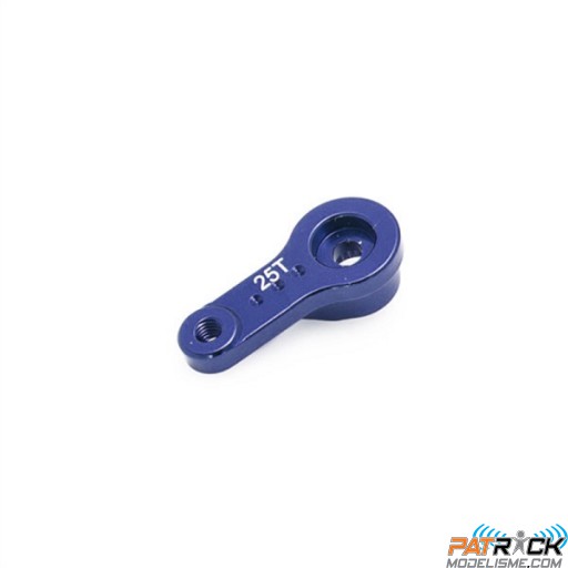 Palonnier de direction court 17mm en alu 25T Bleu alu