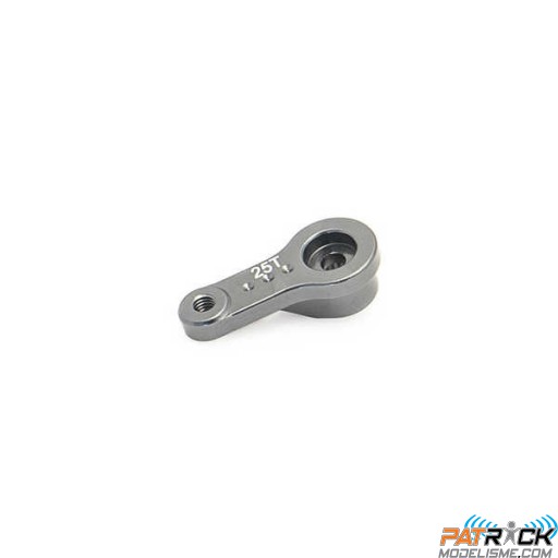 Palonnier de direction court 17mm en alu 25T Gris alu