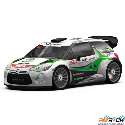 Carrosserie officielle 1/8 CITROËN DS3 pré-peinte + Stickers Alex Theuil