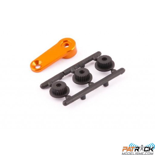 Palonnier simple Aluminium ORANGE + adaptateurs 23/24/25 dents