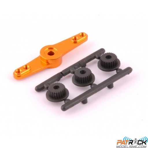 Palonnier aluminium anodisé double + adaptateurs 23/24/25 dents