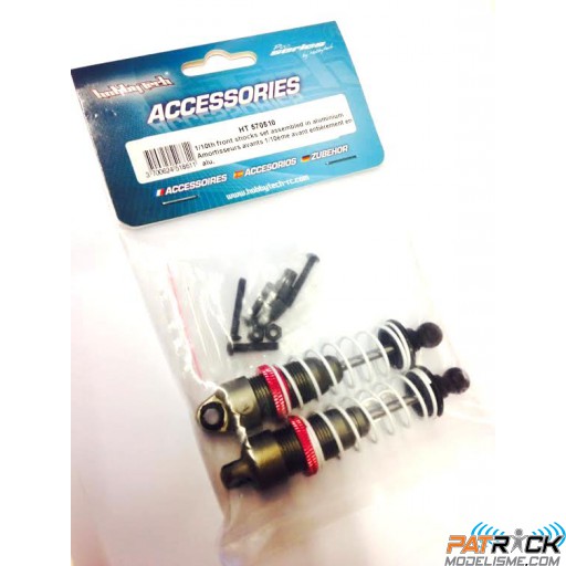 Amortisseur avant tout ALU 75mm réglable (2 pièce(s) Buggy 1/10E
