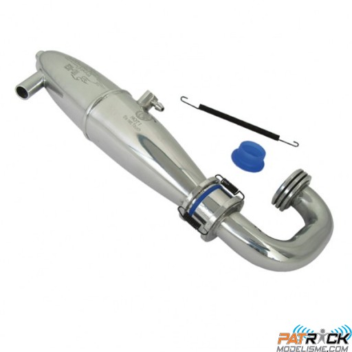 Ensemble coude + résonateur poli IN LINE - type Kart - TT 1/8ème