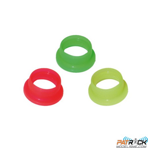 Joint de sortie moteur type 21 silicone fluo (3pcs.) (3,5cc)