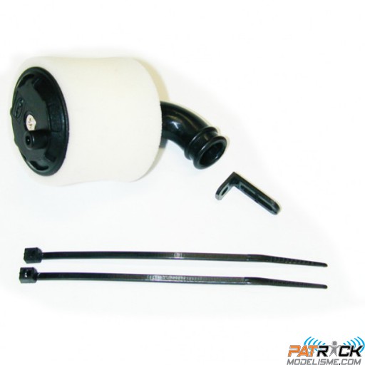 Filtre à air noir double mousse avec coude silicone – 1/10ème UNIVERSEL
