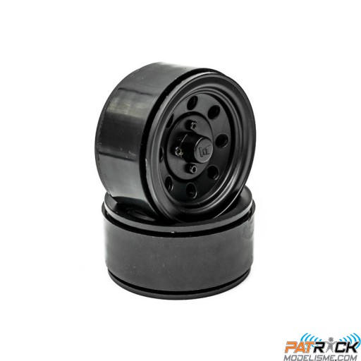 1/10 Jantes seules 1.9 Beadlock Noires pour Crawler (1 paire)