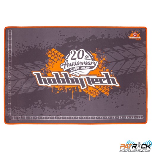 Tapis de stand silicone 4MM 60x40CM Hobbytech Gris/Orange